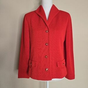 Vintage Castleberry Red Knit Blazer
